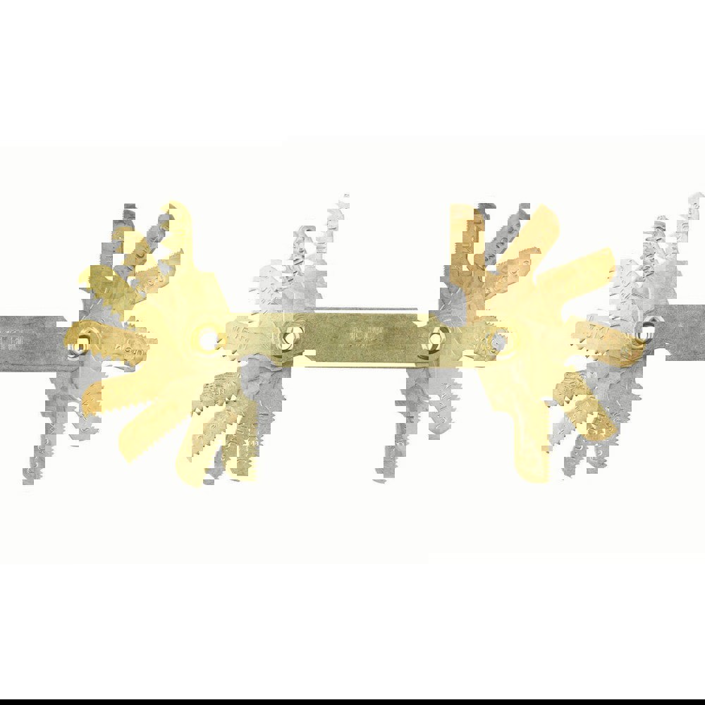 Screw Pitch Gages; Measurement Type: Metric ; Pitch Range (mm): 0.35-3.00 ; Thread Angle (Degrees): 60.00 ; Number of Leaves: 16 ; For Thread Location: External; Internal ; Material: Steel